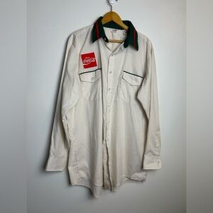 VTG Unitog Union made in USA Coca Cola Shirt Men’s Size 17.5 Button Down collar